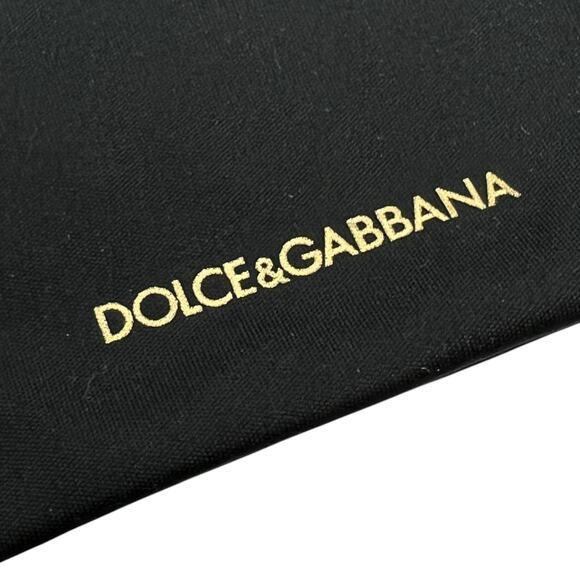 Authentic DOLCE & GABBANA Microfiber Drawstring Dust Bag Black with Gold Logo - Picture 3 of 3